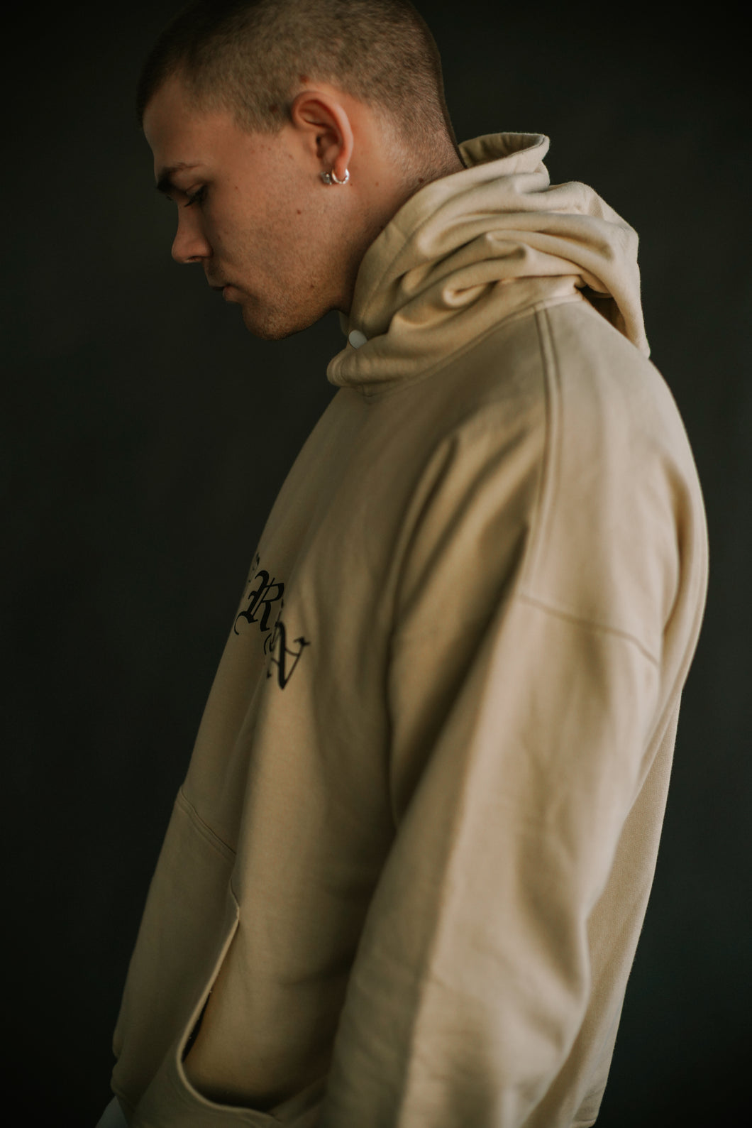 FALLEN FLIGHT 'BOXING' HOODIE - STONE